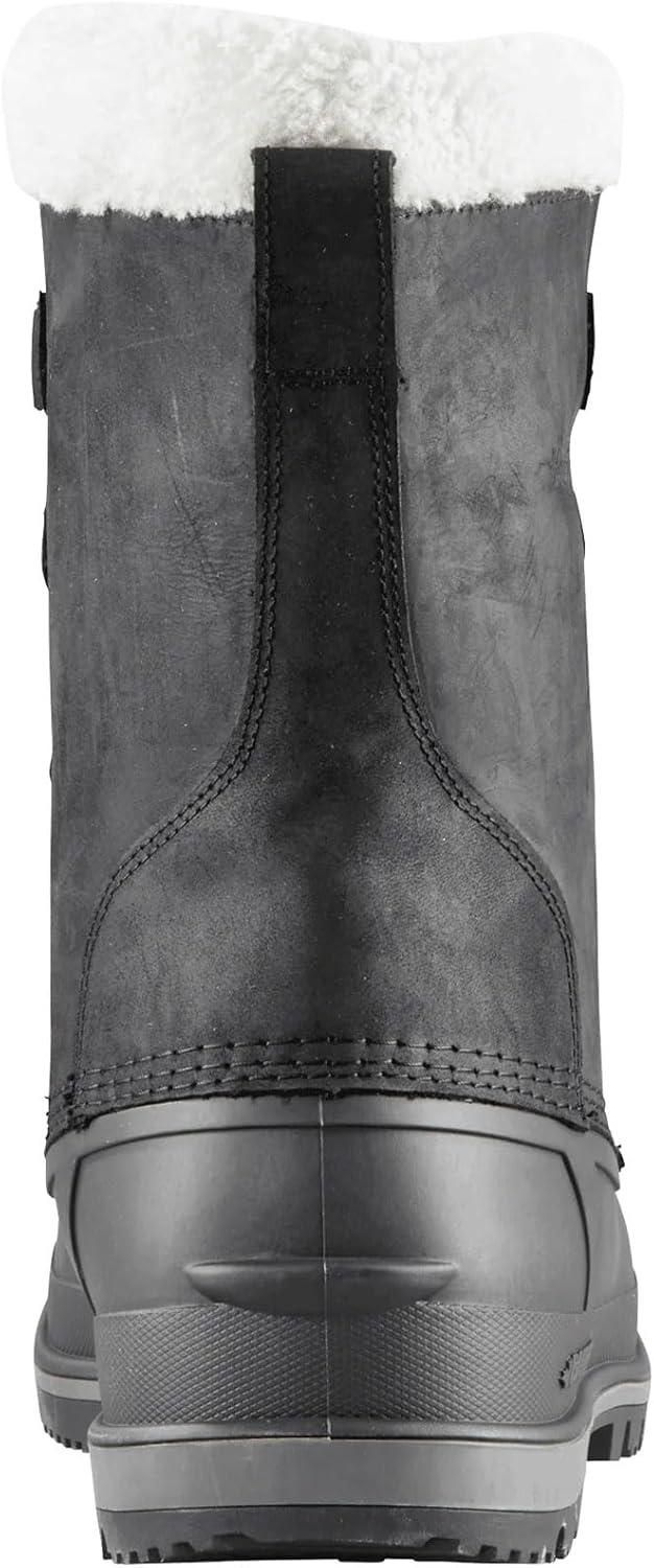 image:imageBaffin Mens CANADA Winter Boots Waterproof Insulated Leather Boots for Cold Weather FauxFur Collar amp GelFlex MidsoleBlack