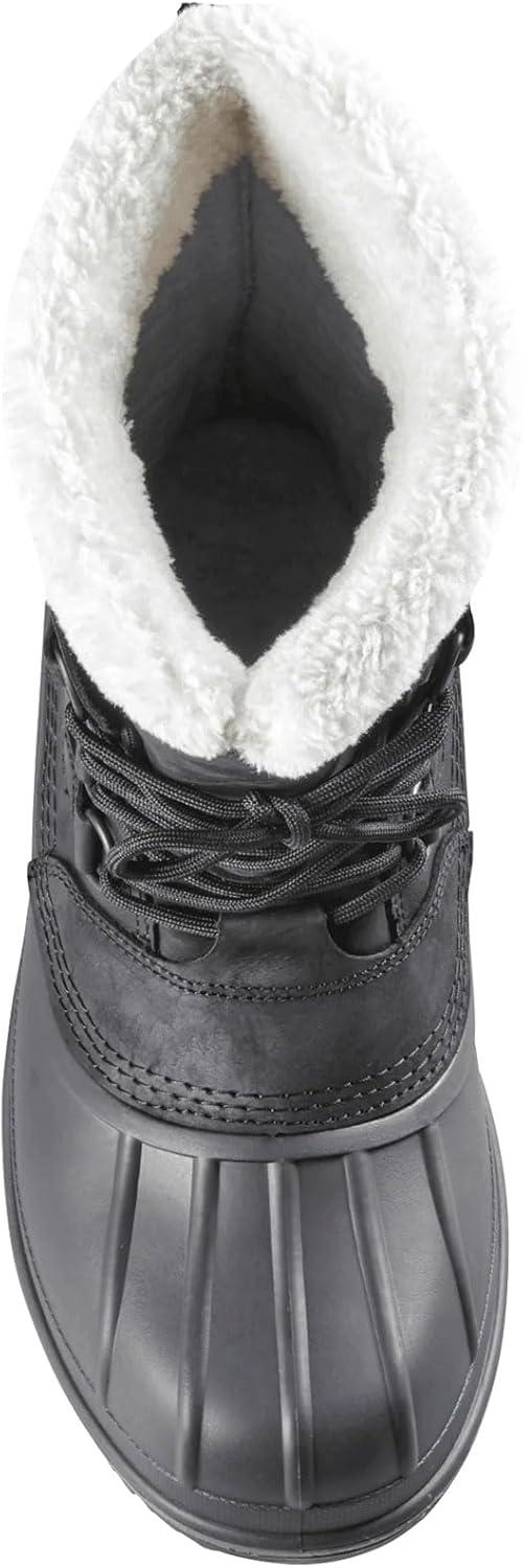 image:imageBaffin Mens CANADA Winter Boots Waterproof Insulated Leather Boots for Cold Weather FauxFur Collar amp GelFlex MidsoleBlack