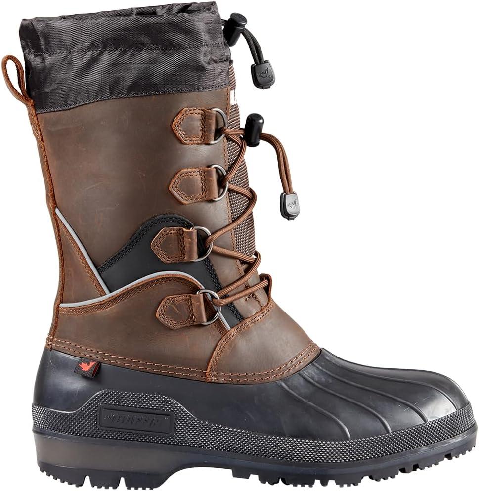 image:imageBaffin Mens MOUNTAIN Warm Waterproof MoistureWicking SlipOn Style Full Grain Leather Upper Snow Boots Arctic RatedBrown