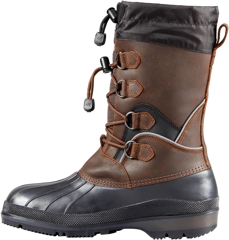 image:imageBaffin Mens MOUNTAIN Warm Waterproof MoistureWicking SlipOn Style Full Grain Leather Upper Snow Boots Arctic RatedBrown