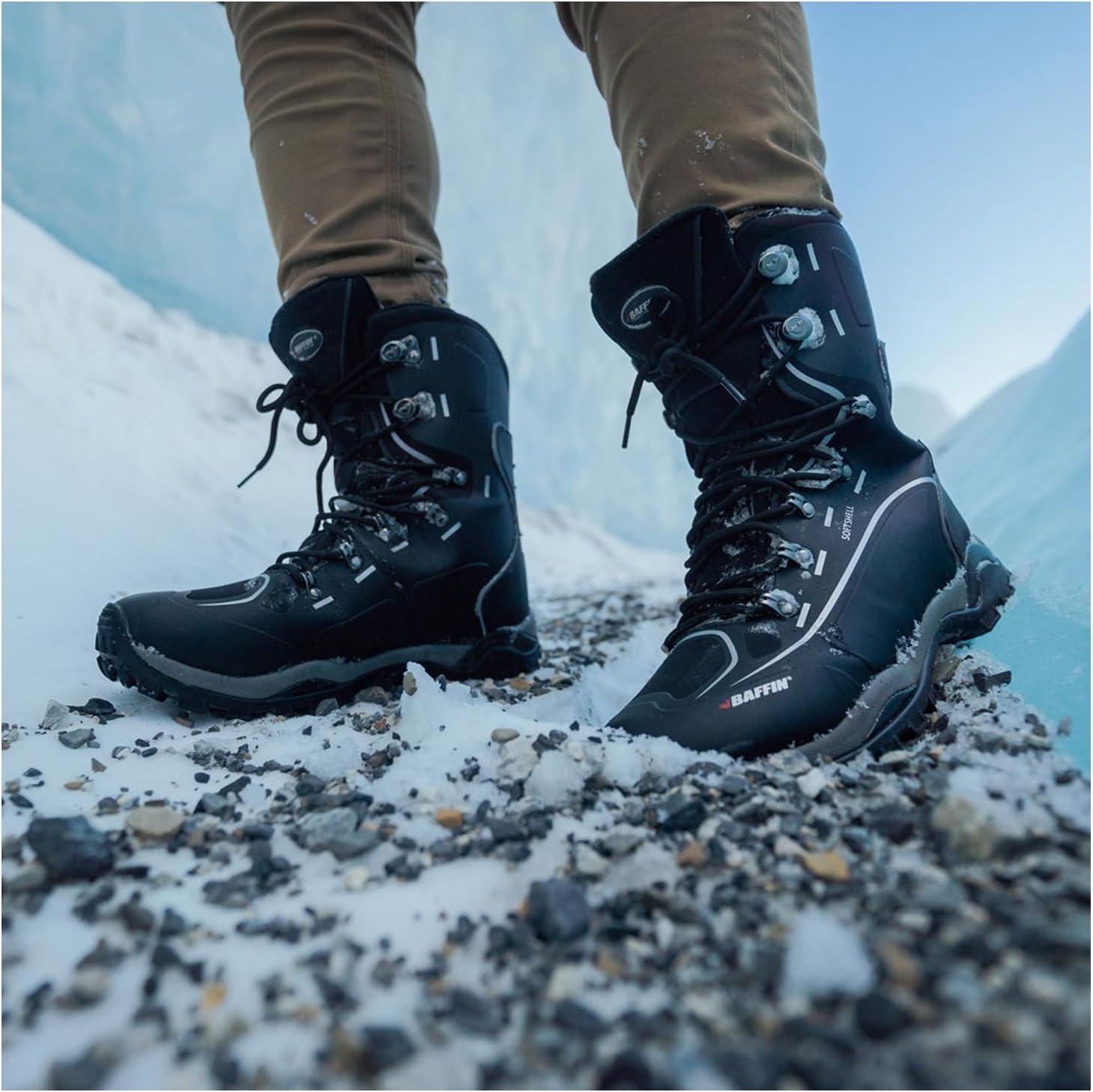 image:imageBaffin Mens SNOSTORM Insulated Lightweight Waterproof Breathable Winter Snow Boots for Snowshoeing Ice Fishing amp Hiking Black 95Black