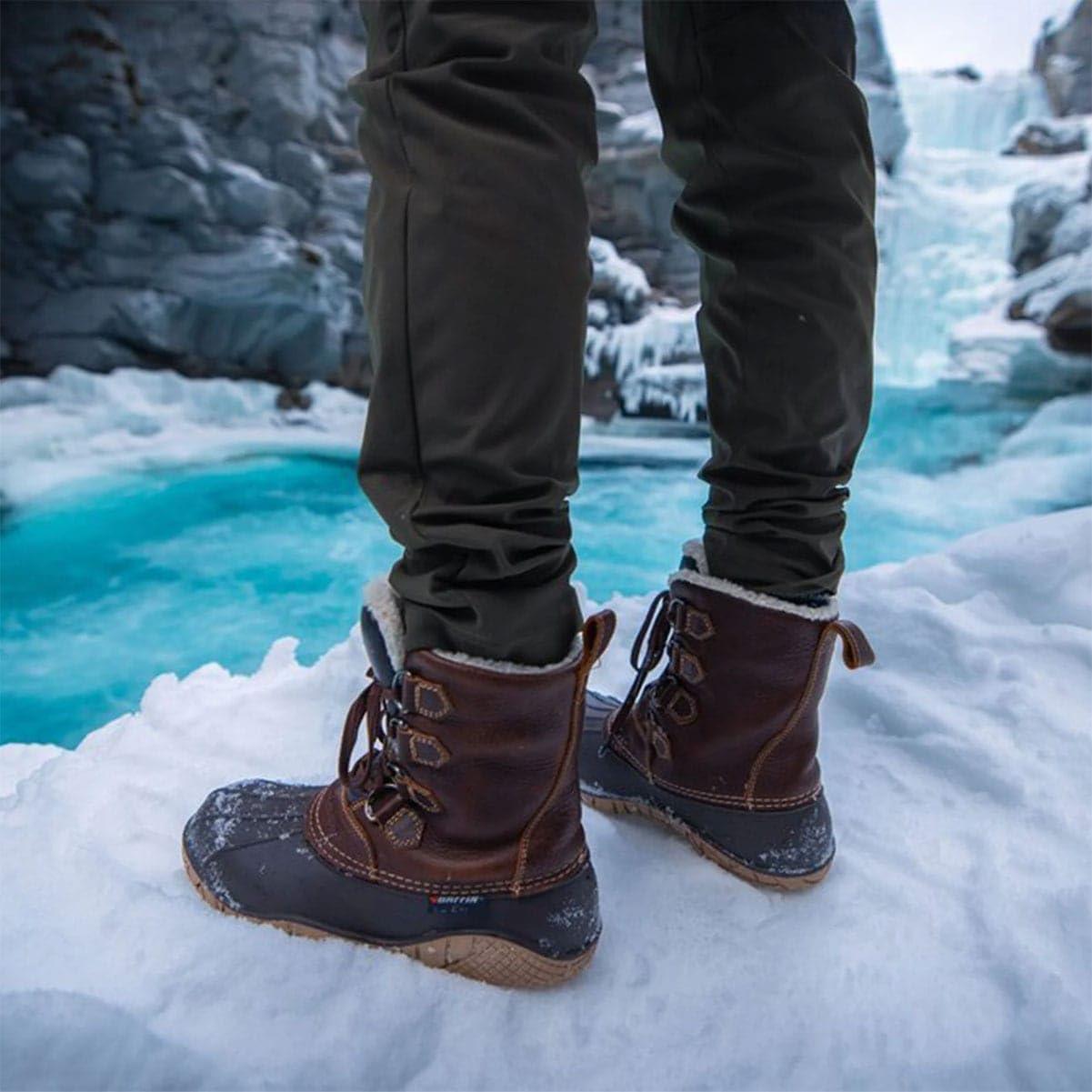 image:imageBaffin Yellowknife Mens Boots Lowcalf Height for Winter and Snow Snowshoe compatible Made in CanadaBrown