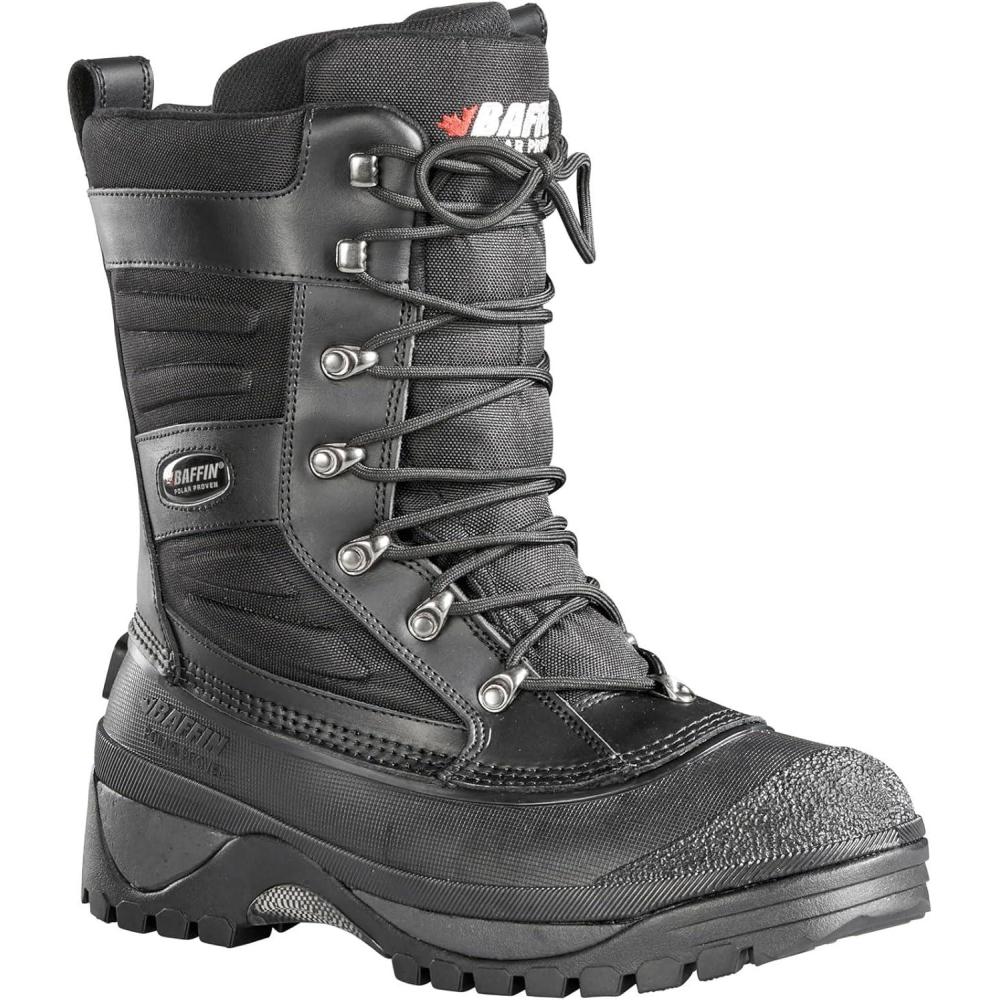 image:imageBaffin Mens CROSSFIRE Winter Boots Warm Durable Waterproof Insulated Leather Snow amp Hunting Boots for Extreme Cold WeatherBlack