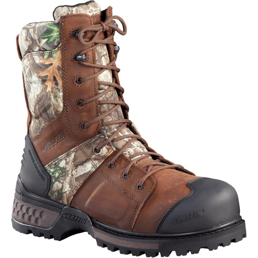 image:imageBaffin Mens HUDSON Plain Toe Waterproof Breathable Leather Outdoor Winter Boots for Snowshoeing Hiking Hunting FishingReal Tree