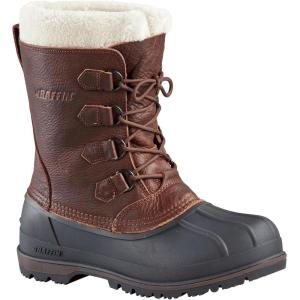Baffin Men’s CANADA Winter Boots | Waterproof Insulated Leather Boots for Cold Weather | Faux-Fur Collar & GelFlex Midsole(Brown)
