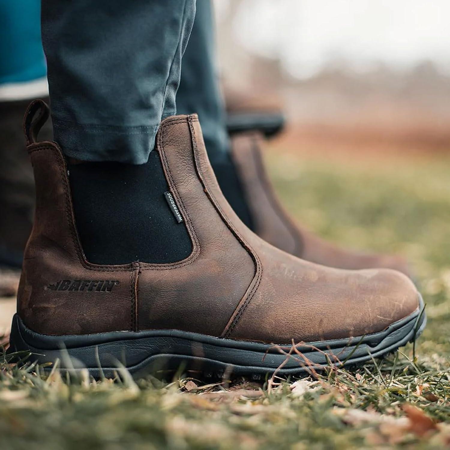 image:imageBaffin Mens COPENHAGEN Winter Boots Waterproof Insulated Lightweight Leather SlipOn Boots for Urban amp Cold Weather UseBrown