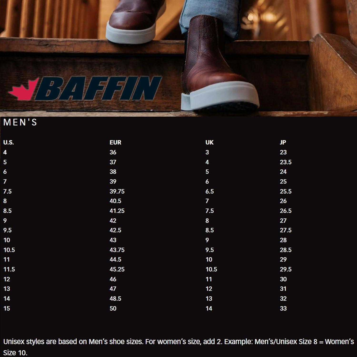 image:imageBaffin Mens STRATHCONA Winter Boots Warm Waterproof Insulated SlipOn Leather Boots with Wool Lining amp SlipResistant SoleBlack