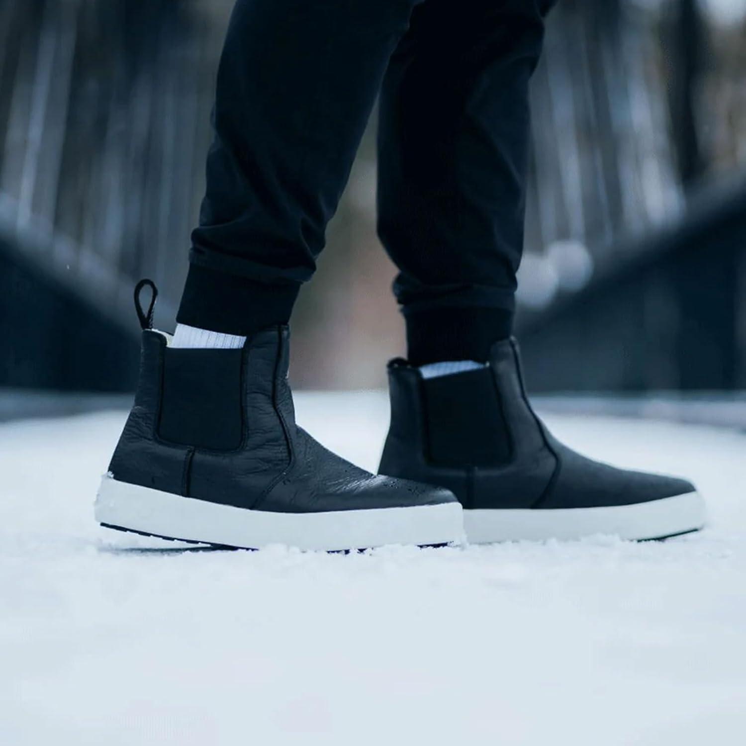 image:imageBaffin Mens STRATHCONA Winter Boots Warm Waterproof Insulated SlipOn Leather Boots with Wool Lining amp SlipResistant SoleBlack