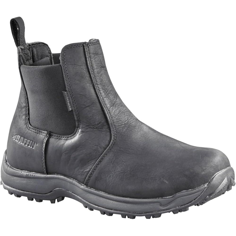 image:imageBaffin Mens COPENHAGEN Winter Boots Waterproof Insulated Lightweight Leather SlipOn Boots for Urban amp Cold Weather UseBlack