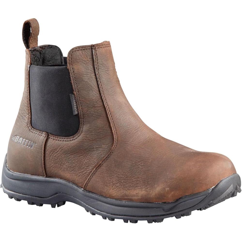 image:imageBaffin Mens COPENHAGEN Winter Boots Waterproof Insulated Lightweight Leather SlipOn Boots for Urban amp Cold Weather UseBrown