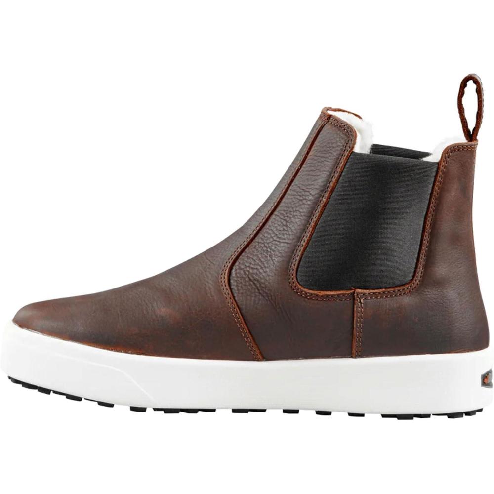 image:imageBaffin Mens STRATHCONA Winter Boots Warm Waterproof Insulated SlipOn Leather Boots with Wool Lining amp SlipResistant SoleBrown