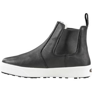 Baffin Men’s STRATHCONA Winter Boots | Warm Waterproof Insulated Slip-On Leather Boots with Wool Lining & Slip-Resistant Sole(Black)