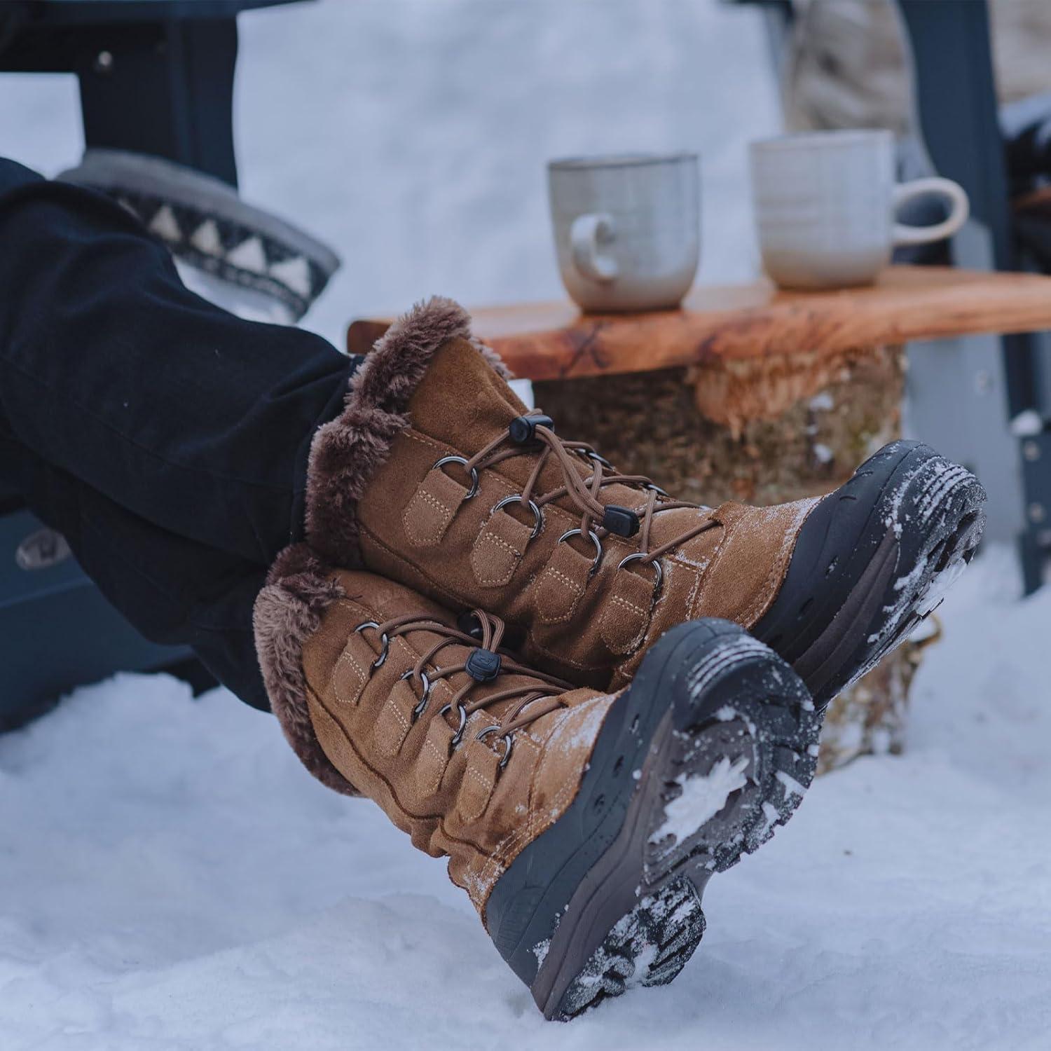 image:imageBaffin Chloe Womens Boots Mid Height for snowcovered terrainsTaupe