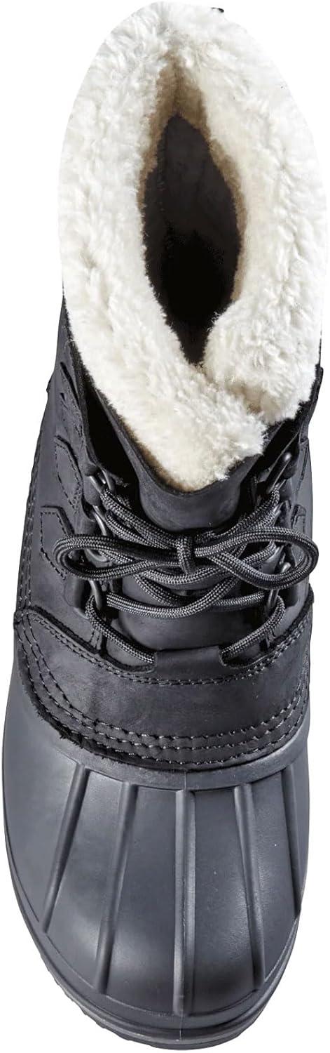 image:imageBaffin Womens CANADA Winter Boots Waterproof Insulated Leather Boots for Cold Weather FauxFur Collar amp GelFlex MidsoleBlack