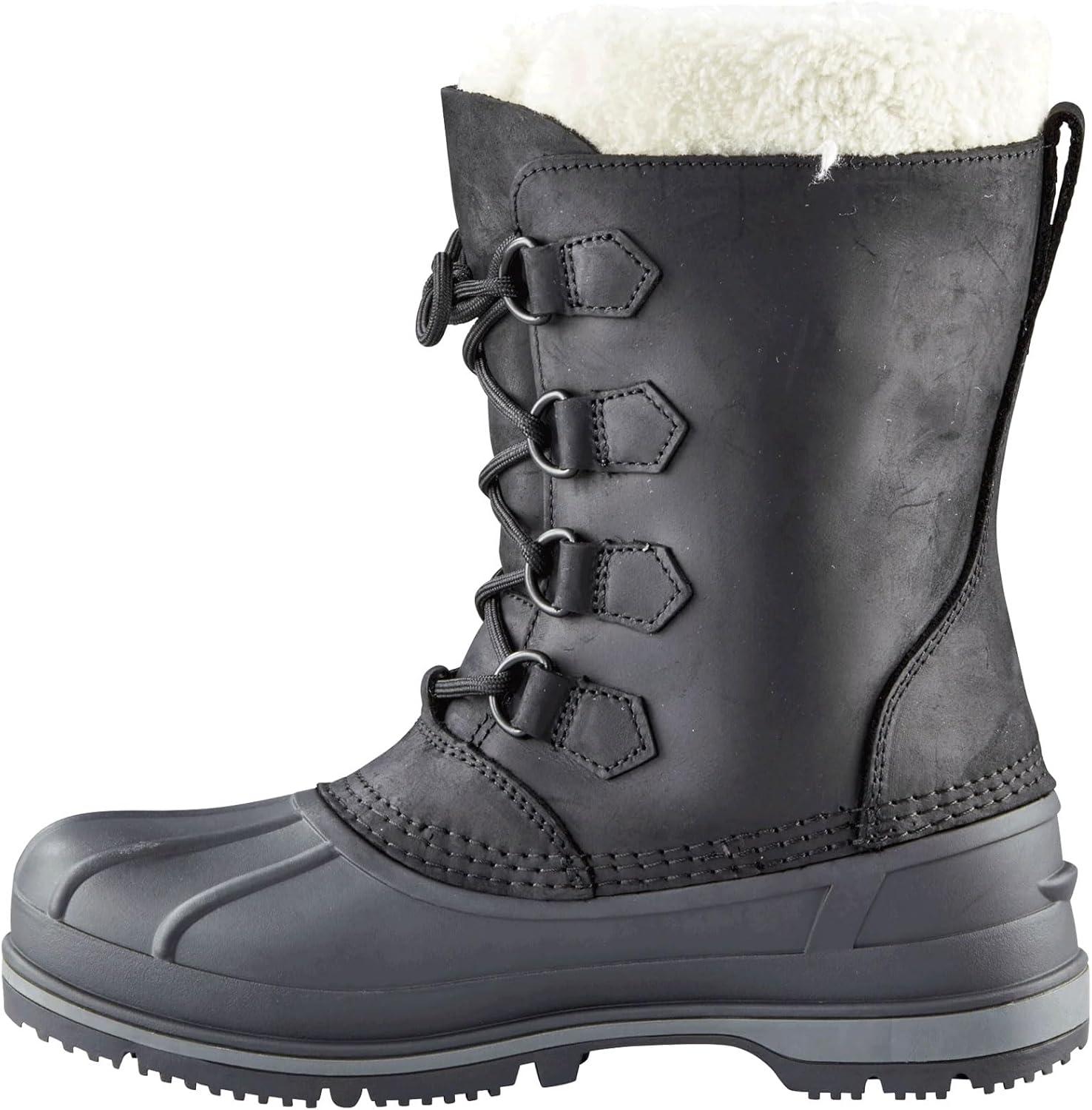 image:imageBaffin Womens CANADA Winter Boots Waterproof Insulated Leather Boots for Cold Weather FauxFur Collar amp GelFlex MidsoleBlack