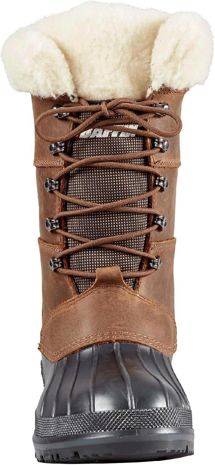 image:imageBaffin Womens MAPLE LEAF Tall Waterproof Insulated Lightweight Leather LaceUp ArcticRated Cold Weather Winter Snow BootsBrown