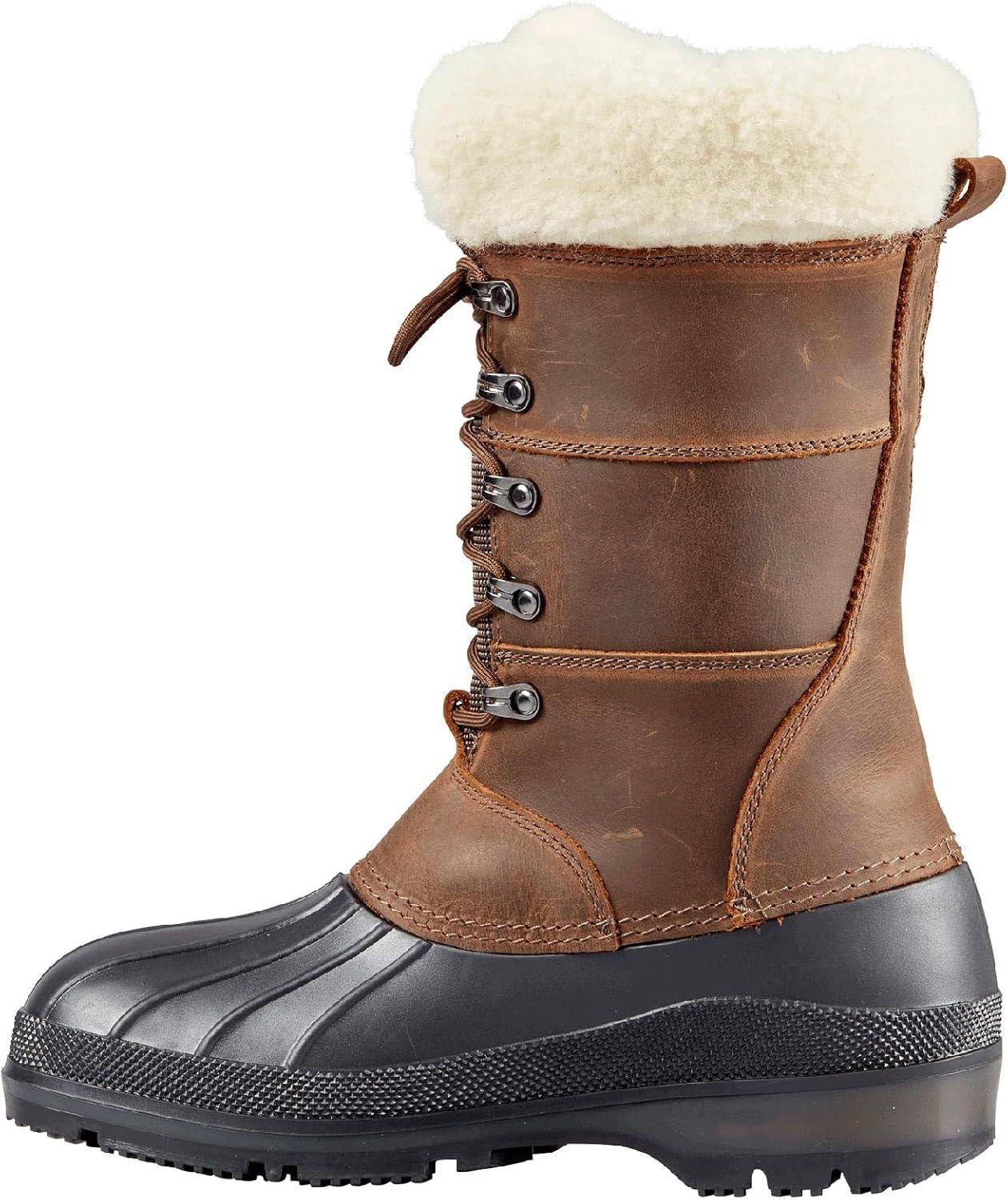 image:imageBaffin Womens MAPLE LEAF Tall Waterproof Insulated Lightweight Leather LaceUp ArcticRated Cold Weather Winter Snow BootsBrown