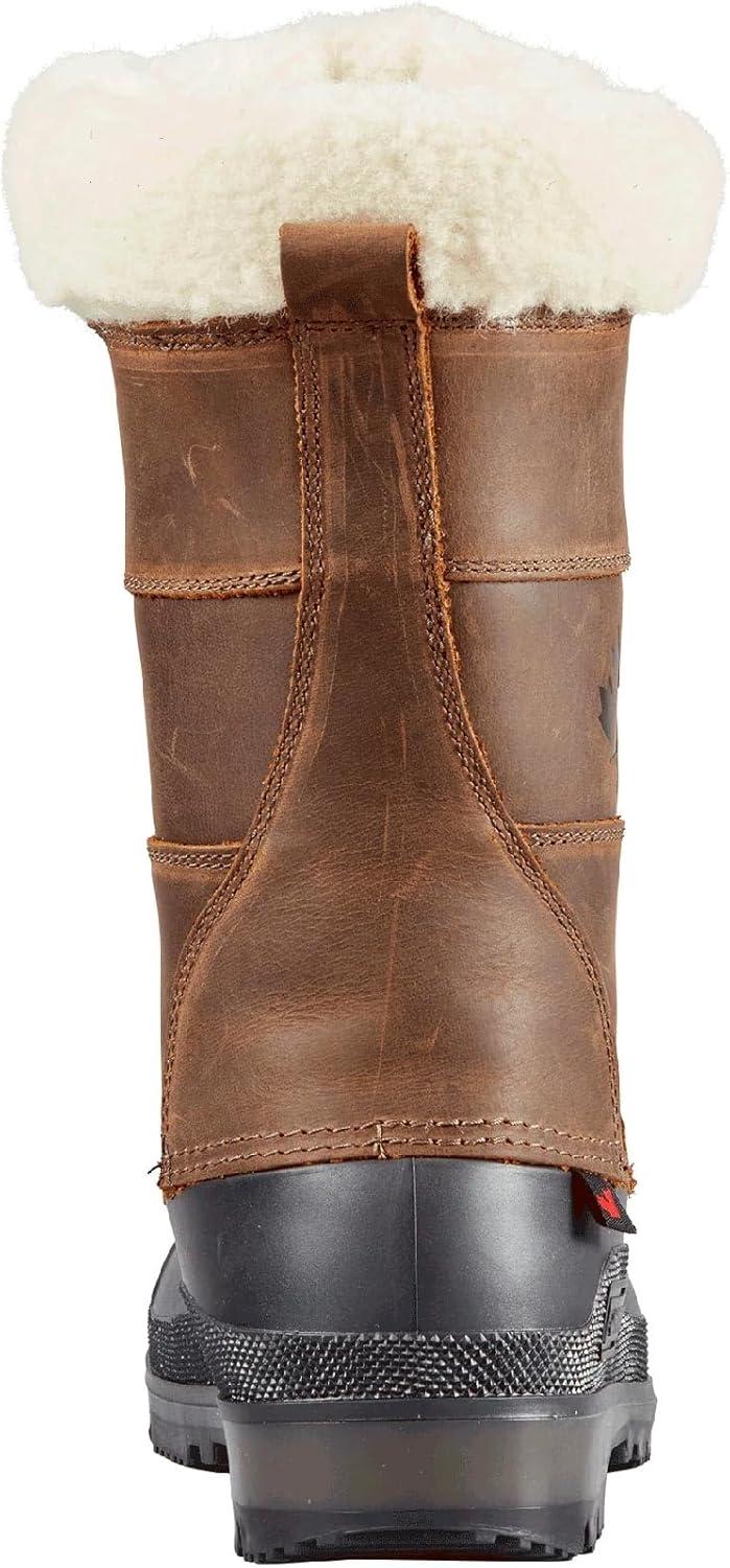 image:imageBaffin Womens MAPLE LEAF Tall Waterproof Insulated Lightweight Leather LaceUp ArcticRated Cold Weather Winter Snow BootsBrown