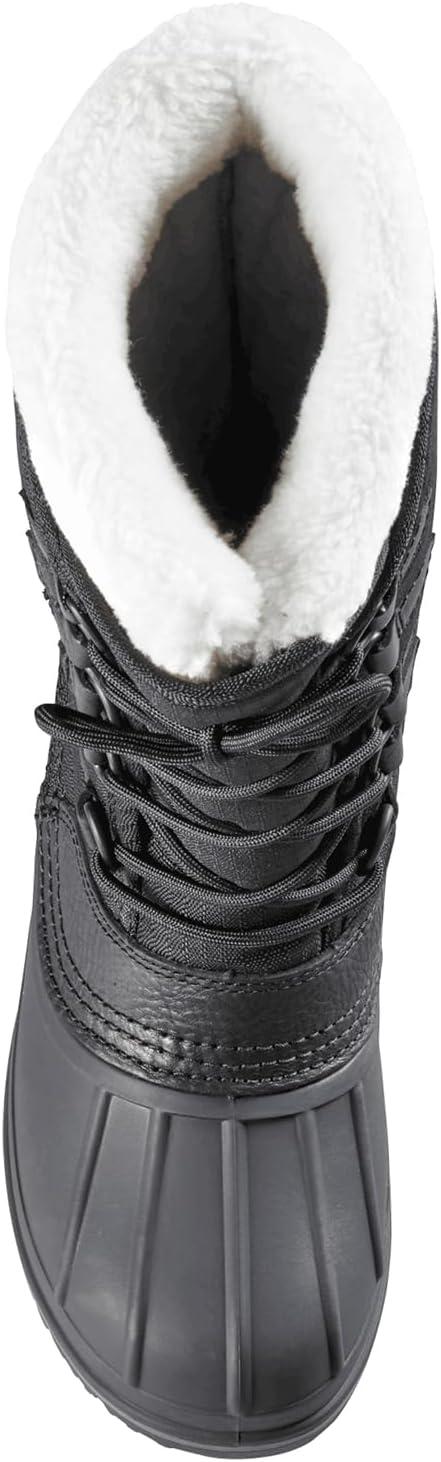 image:imageBaffin Womens OTTAWA Waterproof Insulated TallHeight LaceUp Snow Boots Leather amp Nylon Upper Flexible Polar Rubber BaseBlack