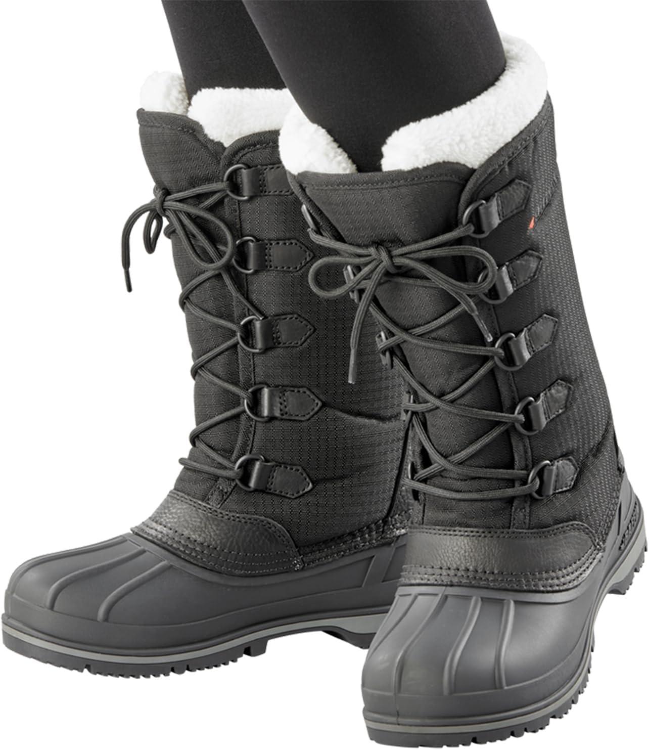 image:imageBaffin Womens OTTAWA Waterproof Insulated TallHeight LaceUp Snow Boots Leather amp Nylon Upper Flexible Polar Rubber BaseBlack