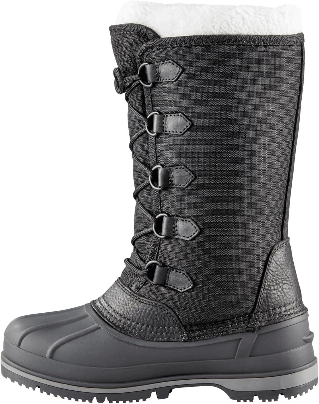 image:imageBaffin Womens OTTAWA Waterproof Insulated TallHeight LaceUp Snow Boots Leather amp Nylon Upper Flexible Polar Rubber BaseBlack