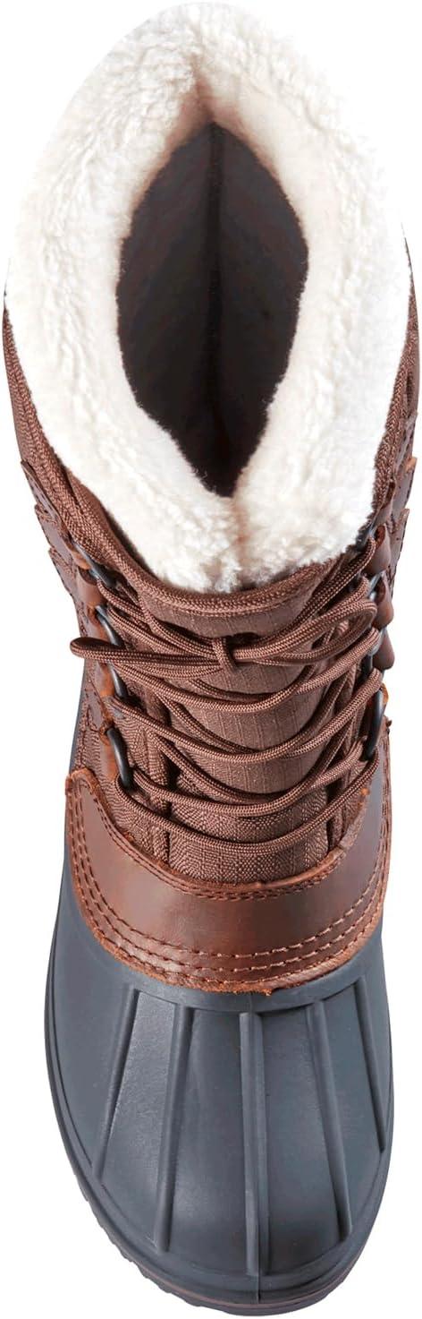 image:imageBaffin Womens OTTAWA Waterproof Insulated TallHeight LaceUp Snow Boots Leather amp Nylon Upper Flexible Polar Rubber BaseBrown