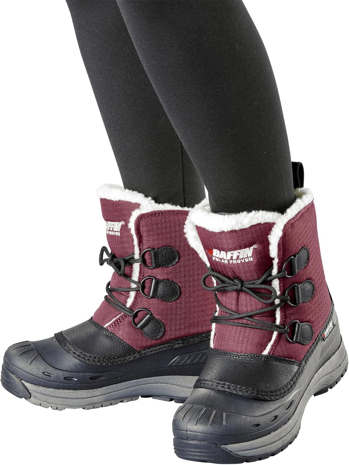image:imageBaffin Womens TESSA Waterproof Insulated Warm Cushioned Lightweight Tundra Rated Everyday ColdWeather Winter Snow BootsSangria