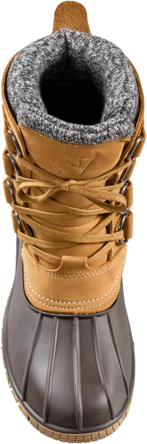 image:imageBaffin Womens YELLOWKNIFE CUFF Waterproof Insulated MidHeight Snow Boots FullGrain Leather Upper Flexible Rubber BaseTan