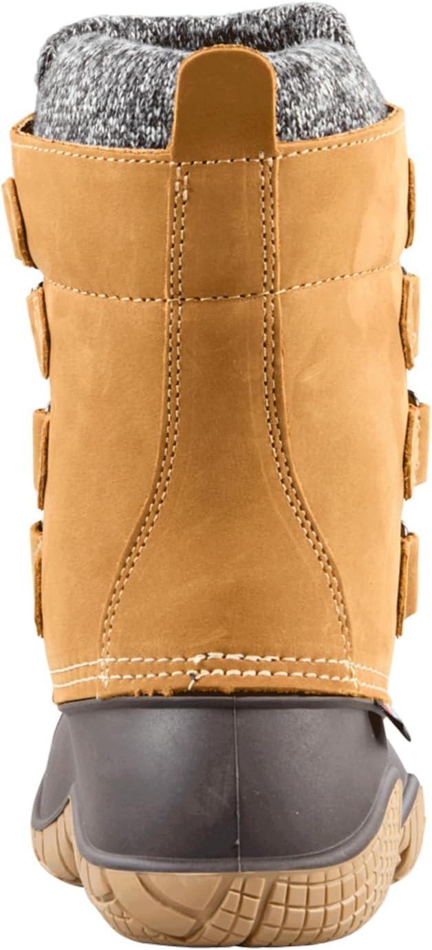 image:imageBaffin Womens YELLOWKNIFE CUFF Waterproof Insulated MidHeight Snow Boots FullGrain Leather Upper Flexible Rubber BaseTan