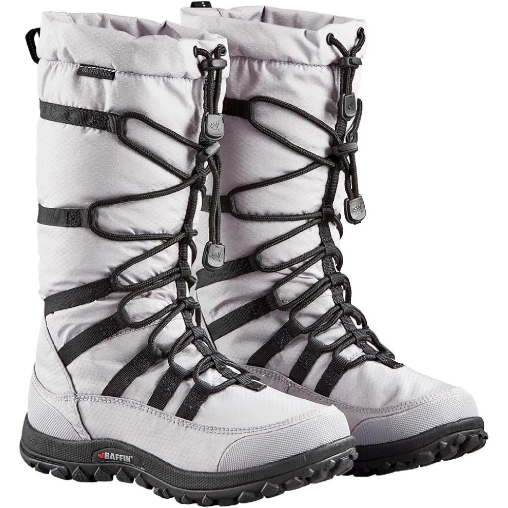 image:imageBaffin Womens ESCALATE X Mid Height Insulated Lightweight TundraRated SlipResistant Cold Weather Winter Snow BootsCoastal Grey