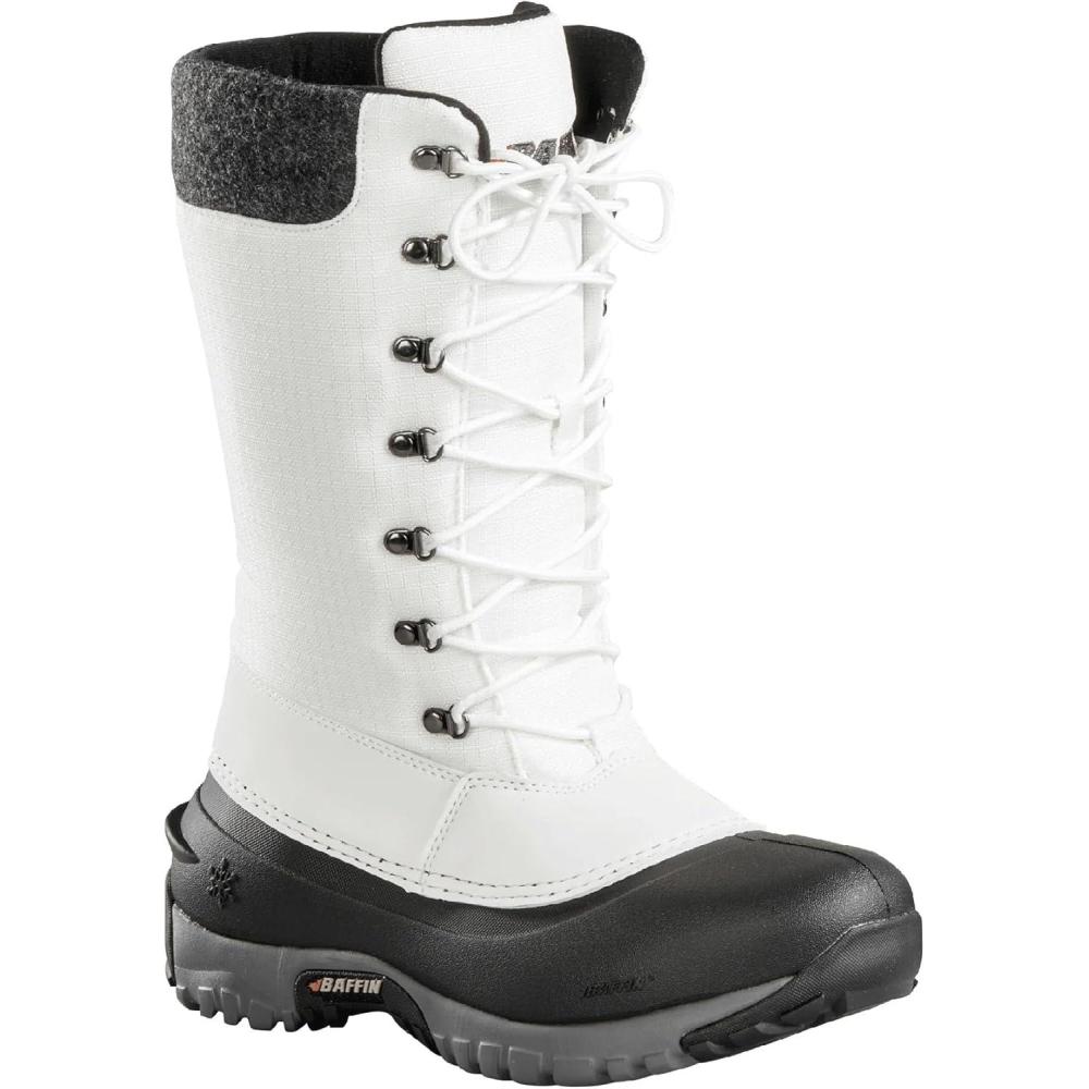 image:imageBaffin Womens JESS Tall Waterproof Insulated Lightweight TundraRated Cold Weather Snowshoe Compatible Winter Snow BootsBlackWhite