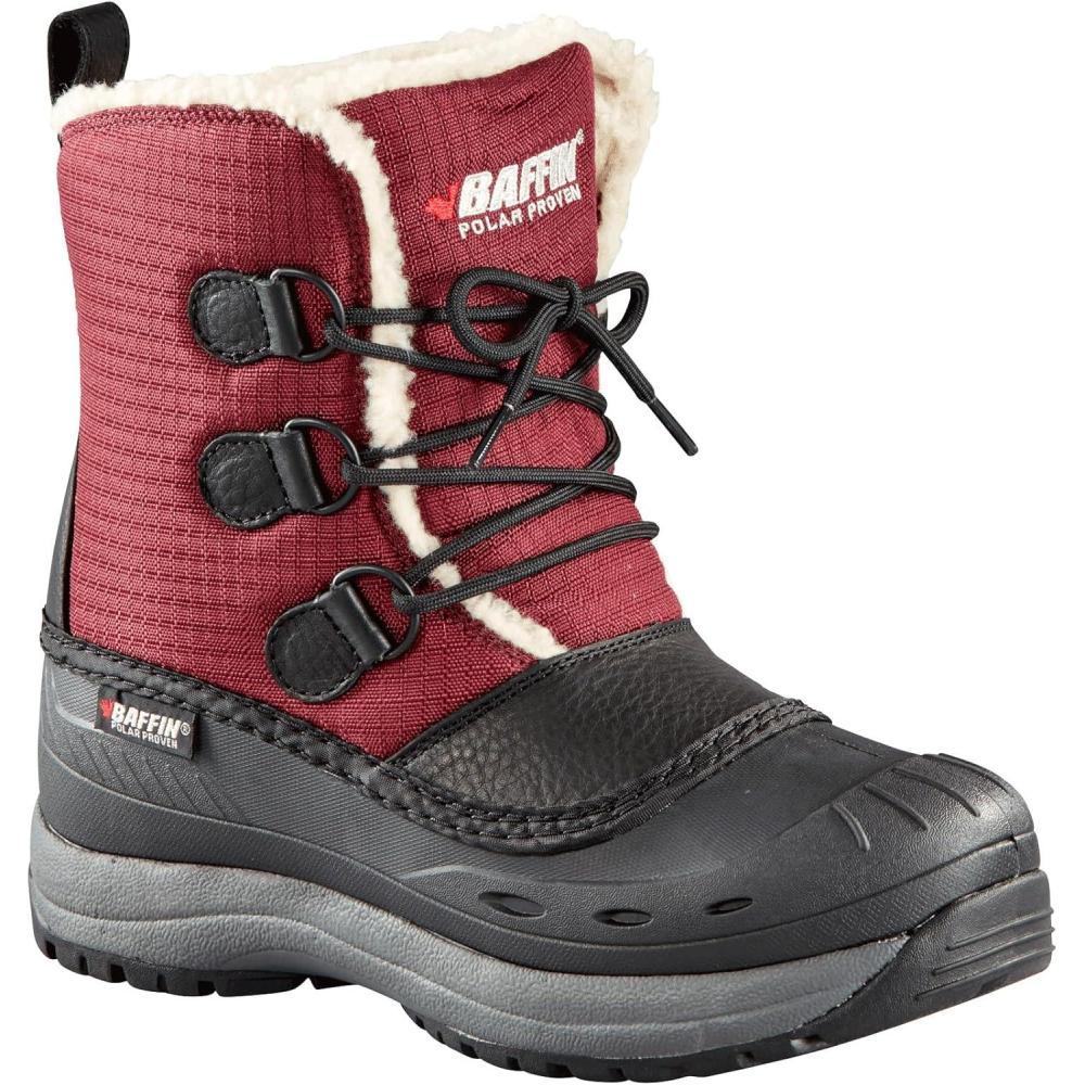 image:imageBaffin Womens TESSA Waterproof Insulated Warm Cushioned Lightweight Tundra Rated Everyday ColdWeather Winter Snow BootsSangria