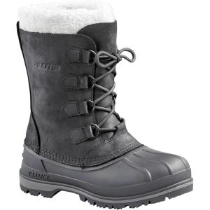 Baffin Women’s CANADA Winter Boots | Waterproof Insulated Leather Boots for Cold Weather | Faux-Fur Collar & GelFlex Midsole(Black)