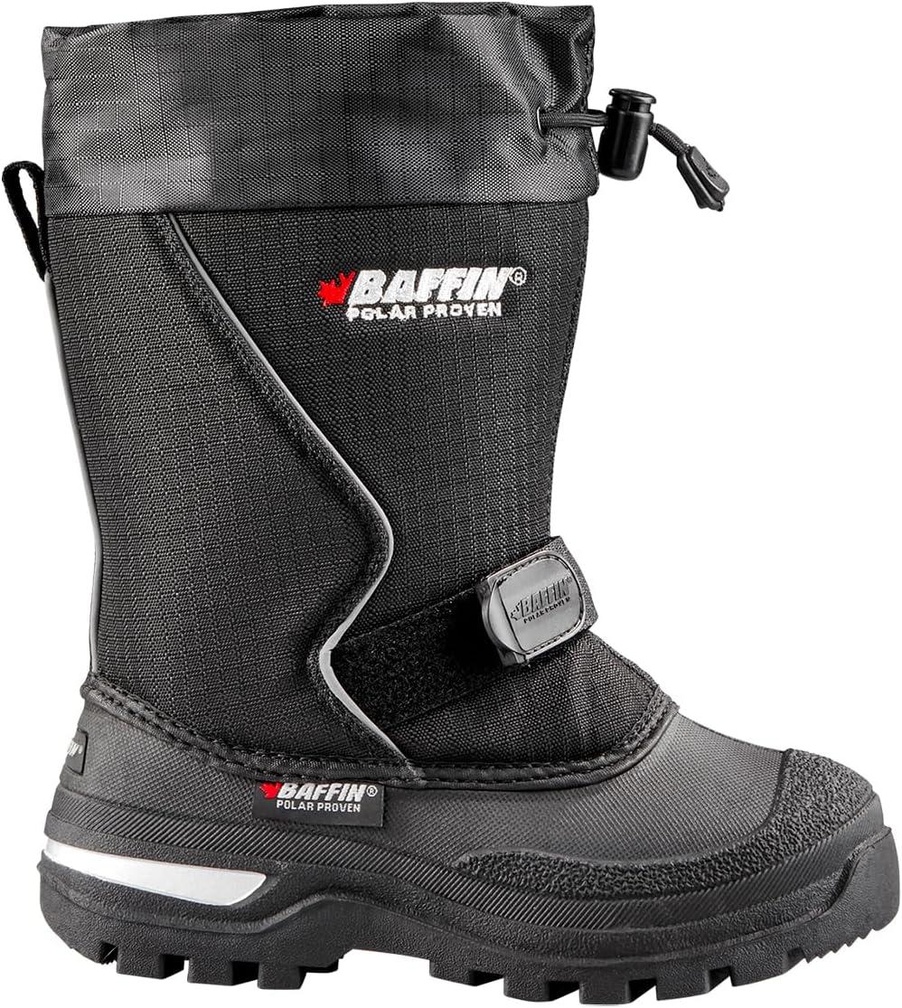 image:imageBaffin Kids Junior MUSTANG Waterproof Insulated Tundra Rated Breathable NylonRubber Tall Height Winter Outdoor Snow BootsBlack