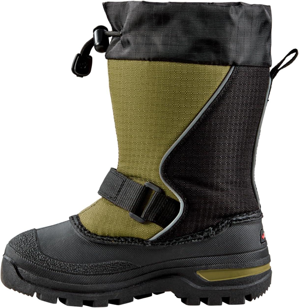 image:imageBaffin Kids Junior MUSTANG Waterproof Insulated Tundra Rated Breathable NylonRubber Tall Height Winter Outdoor Snow BootsBlackGreen