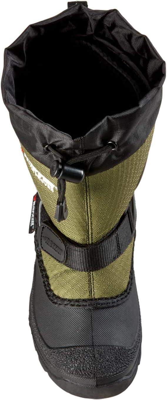 image:imageBaffin Kids Junior MUSTANG Waterproof Insulated Tundra Rated Breathable NylonRubber Tall Height Winter Outdoor Snow BootsBlackGreen
