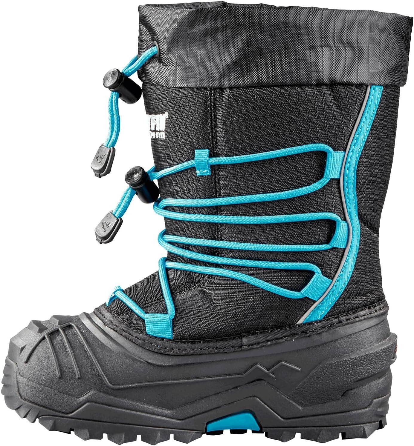 image:imageBaffin Kids Junior YOUNG SNOGOOSE Insulated Waterproof Flexible ComfortFit MultiLayer Tall Snow Boots wPolar Rubber BaseBlackBlue