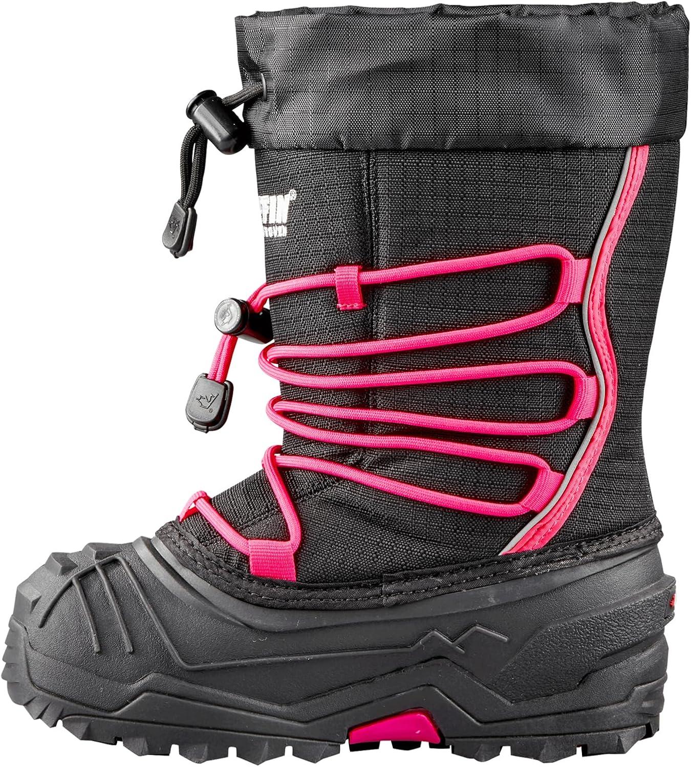 image:imageBaffin Kids Junior YOUNG SNOGOOSE Insulated Waterproof Flexible ComfortFit MultiLayer Tall Snow Boots wPolar Rubber BaseBlackHyper Berry