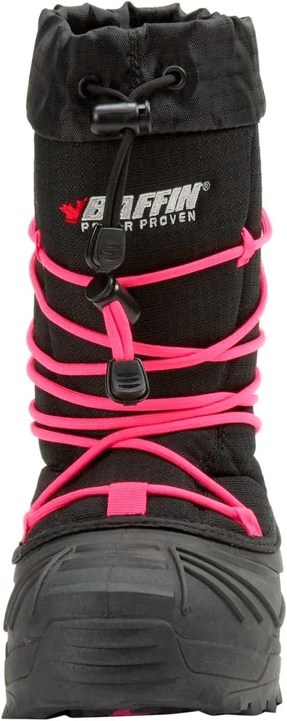 image:imageBaffin Kids Junior YOUNG SNOGOOSE Insulated Waterproof Flexible ComfortFit MultiLayer Tall Snow Boots wPolar Rubber BaseBlackHyper Berry