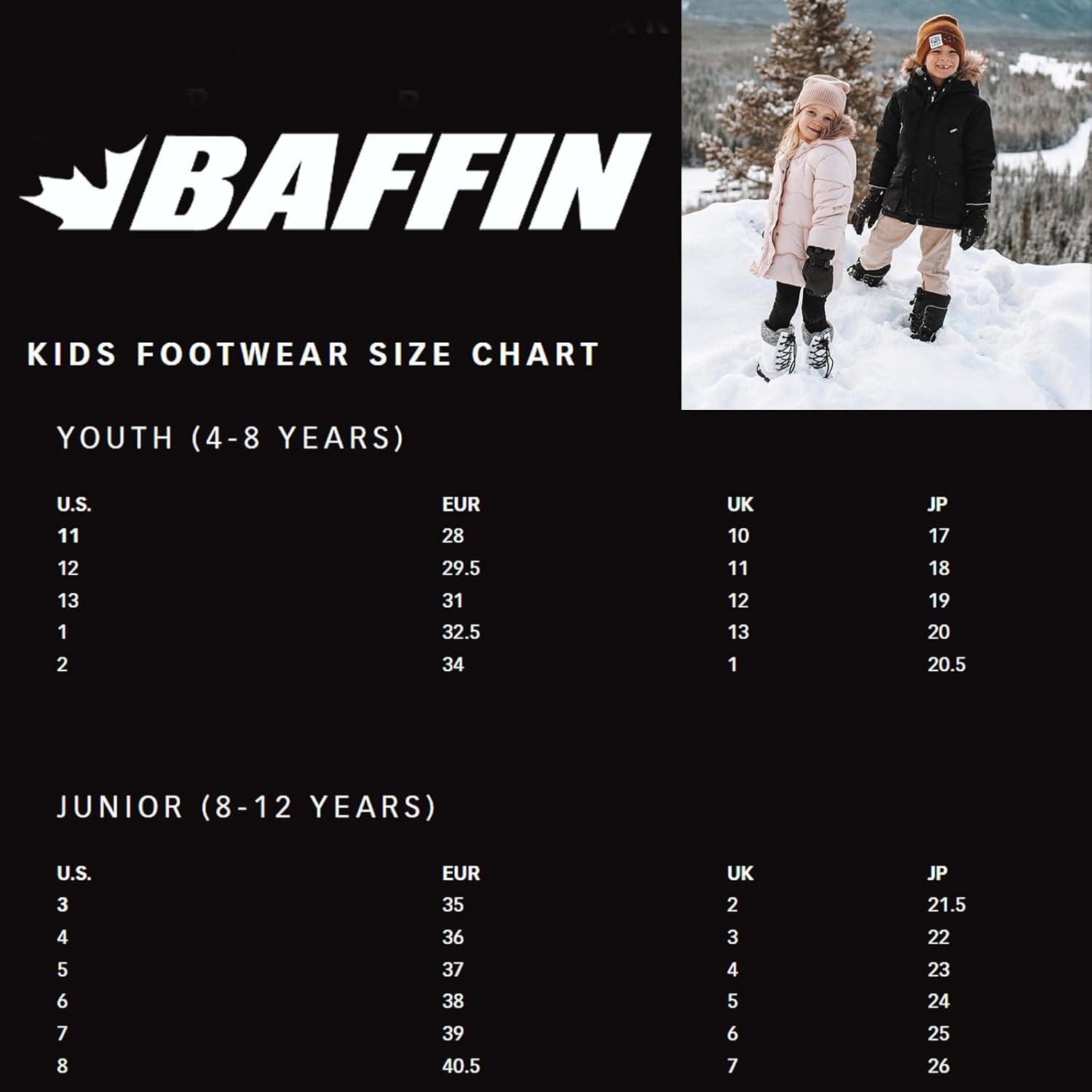 image:imageBaffin Kids Junior YOUNG SNOGOOSE Insulated Waterproof Flexible ComfortFit MultiLayer Tall Snow Boots wPolar Rubber BaseBlackPlum