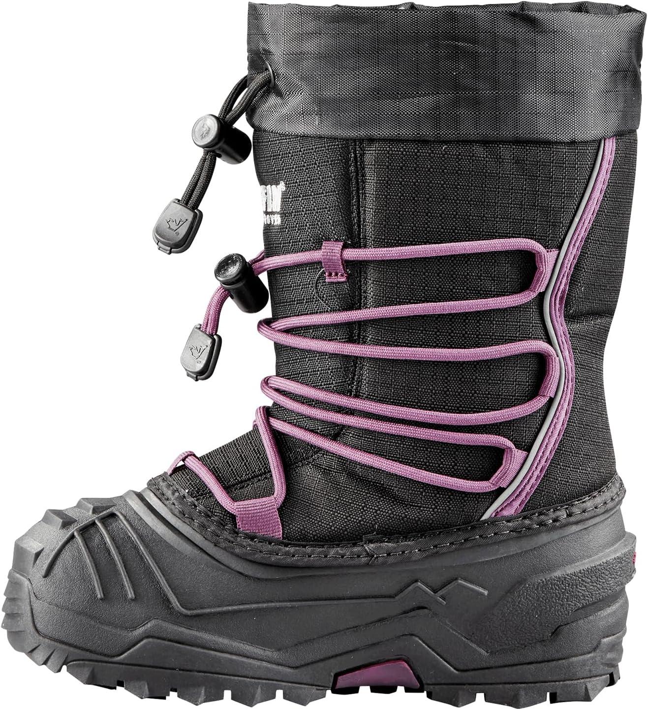 image:imageBaffin Kids Junior YOUNG SNOGOOSE Insulated Waterproof Flexible ComfortFit MultiLayer Tall Snow Boots wPolar Rubber BaseBlackPlum