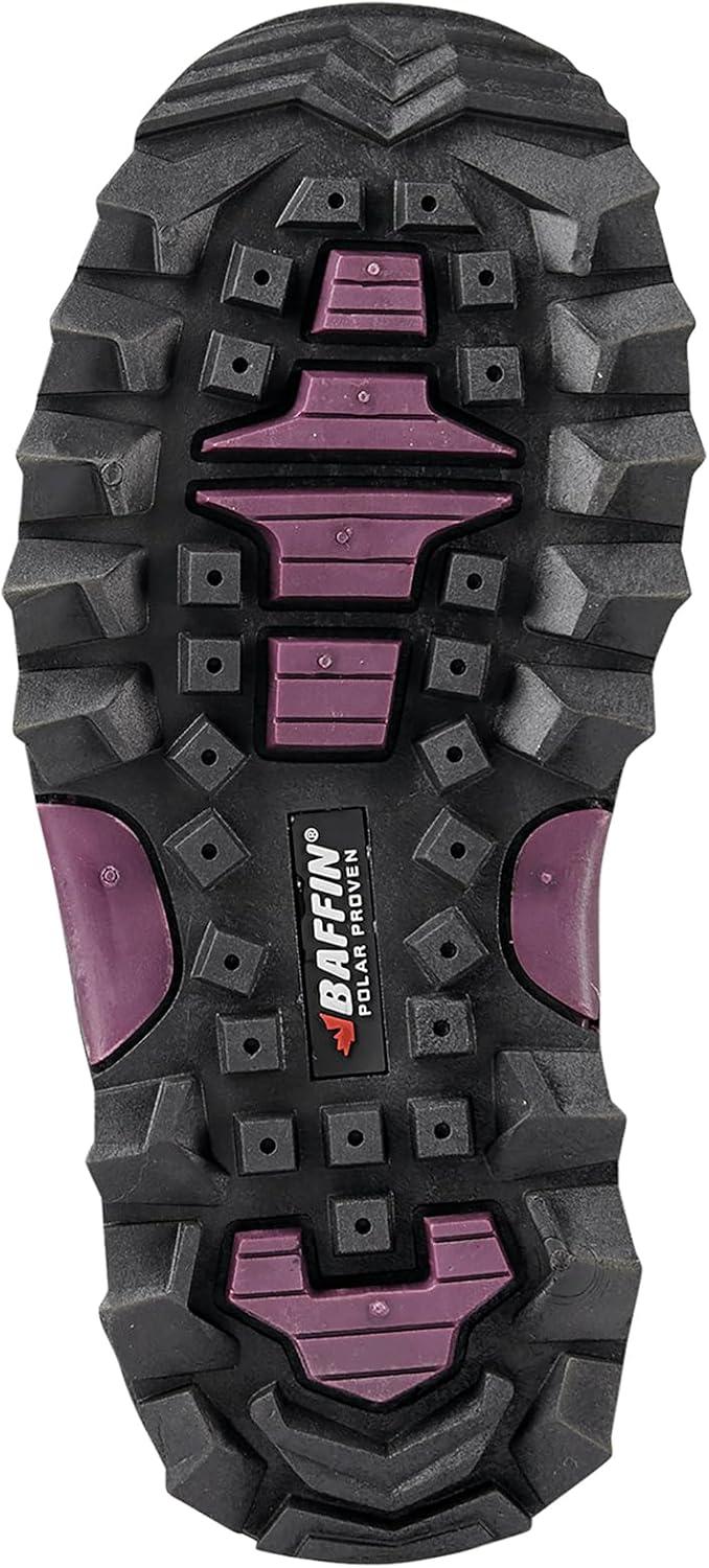 image:imageBaffin Kids Junior YOUNG SNOGOOSE Insulated Waterproof Flexible ComfortFit MultiLayer Tall Snow Boots wPolar Rubber BaseBlackPlum