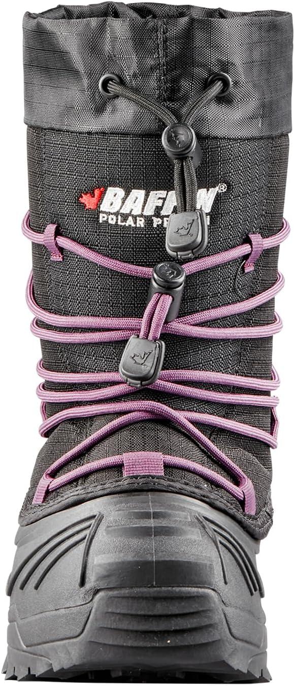 image:imageBaffin Kids Junior YOUNG SNOGOOSE Insulated Waterproof Flexible ComfortFit MultiLayer Tall Snow Boots wPolar Rubber BaseBlackPlum