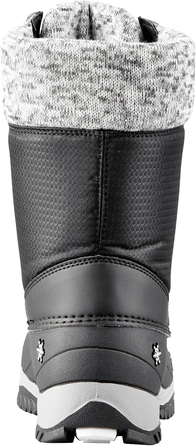 image:imageBaffin Unisex Kids Junior AVERY Waterproof Insulated ComfortFit MultiLayer MidCalf LaceUp Snow Boots Arctic Rubber BaseBlack