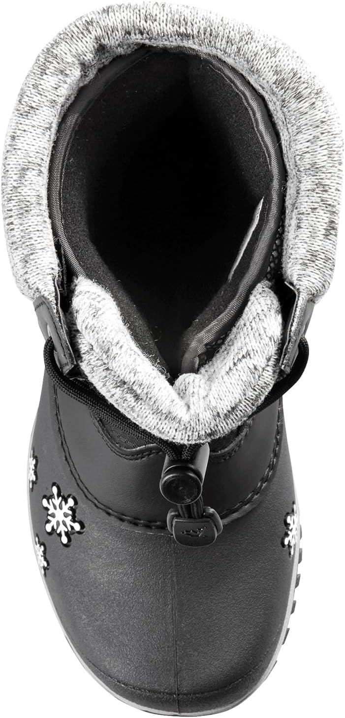 image:imageBaffin Unisex Kids Junior AVERY Waterproof Insulated ComfortFit MultiLayer MidCalf LaceUp Snow Boots Arctic Rubber BaseWhite
