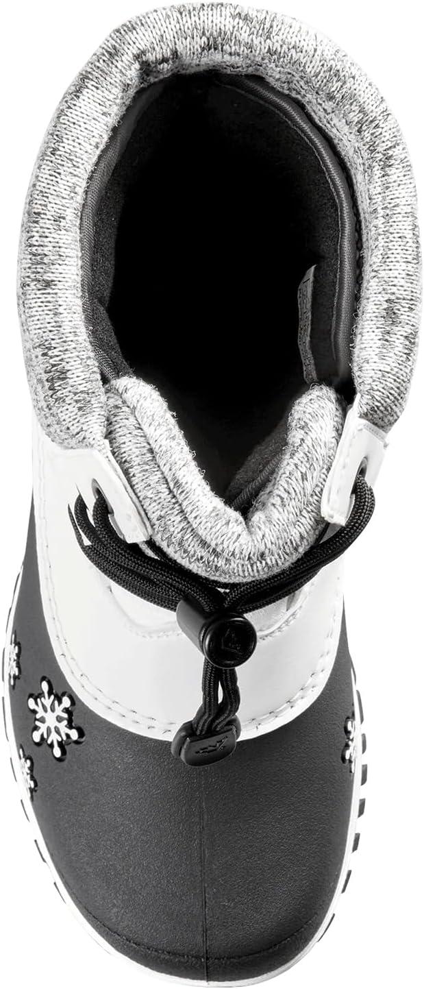 image:imageBaffin Unisex Kids Junior AVERY Waterproof Insulated ComfortFit MultiLayer MidCalf LaceUp Snow Boots Arctic Rubber BaseWhite