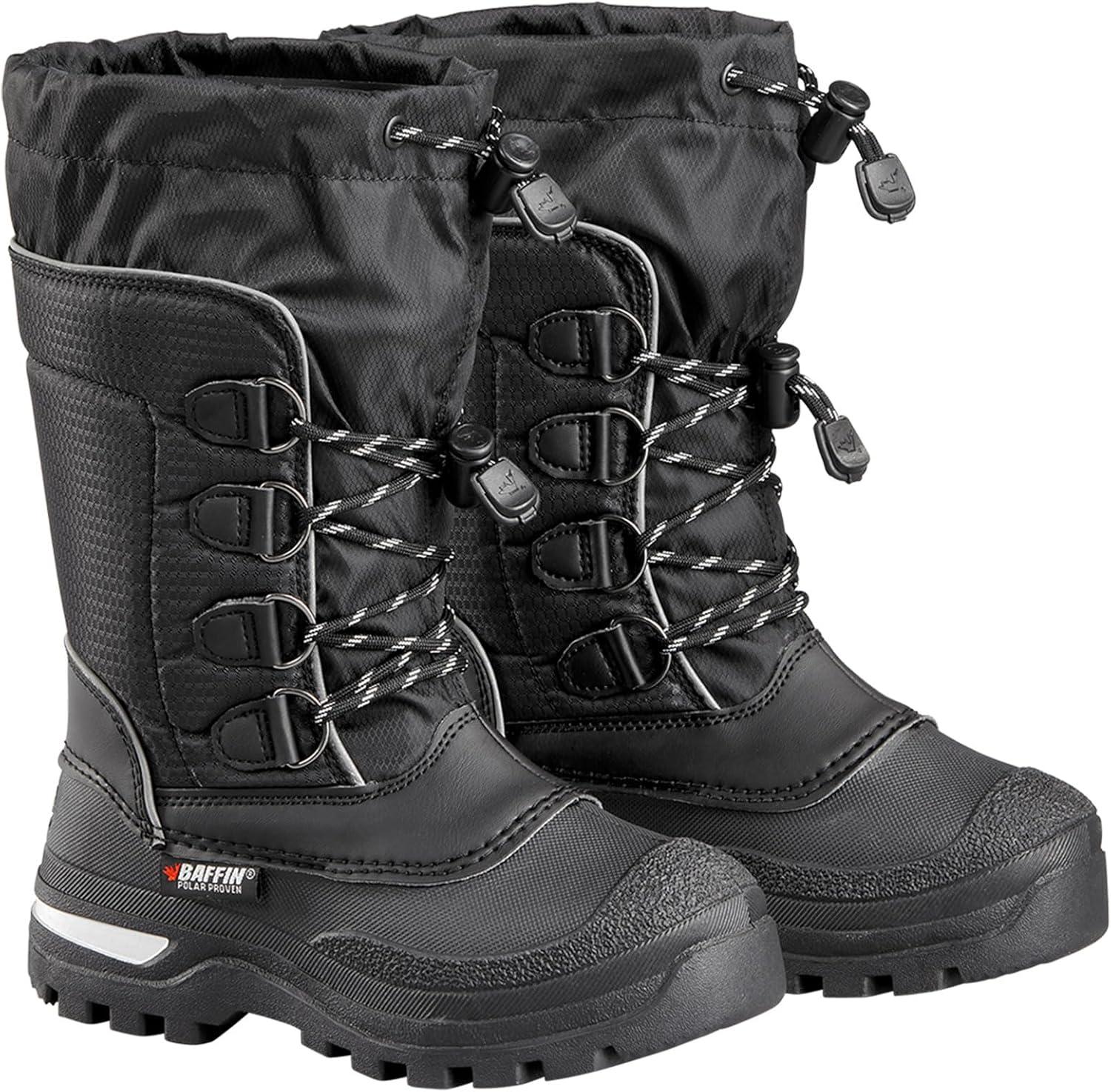 image:imageBaffin Unisex Kids PINETREE Waterproof Insulated MidCalf Winter Boots wComfortFit Inner Boot System amp Arctic Rubber BaseBlack
