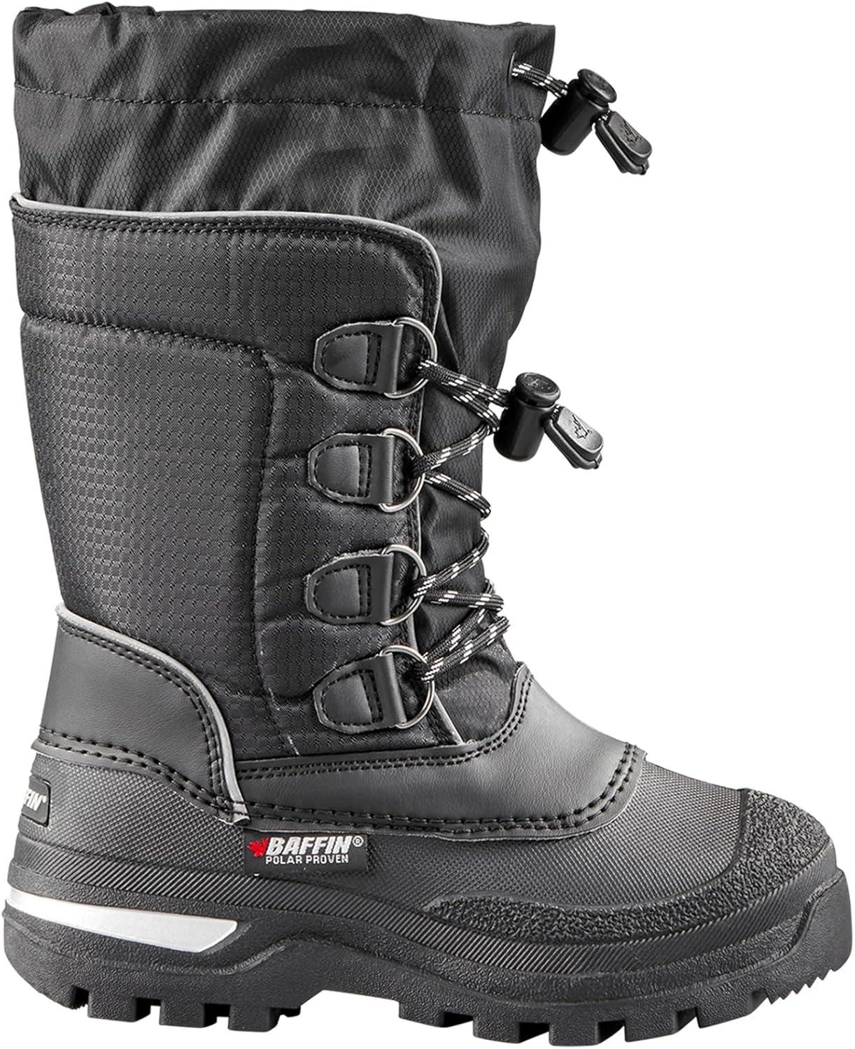 image:imageBaffin Unisex Kids PINETREE Waterproof Insulated MidCalf Winter Boots wComfortFit Inner Boot System amp Arctic Rubber BaseBlack