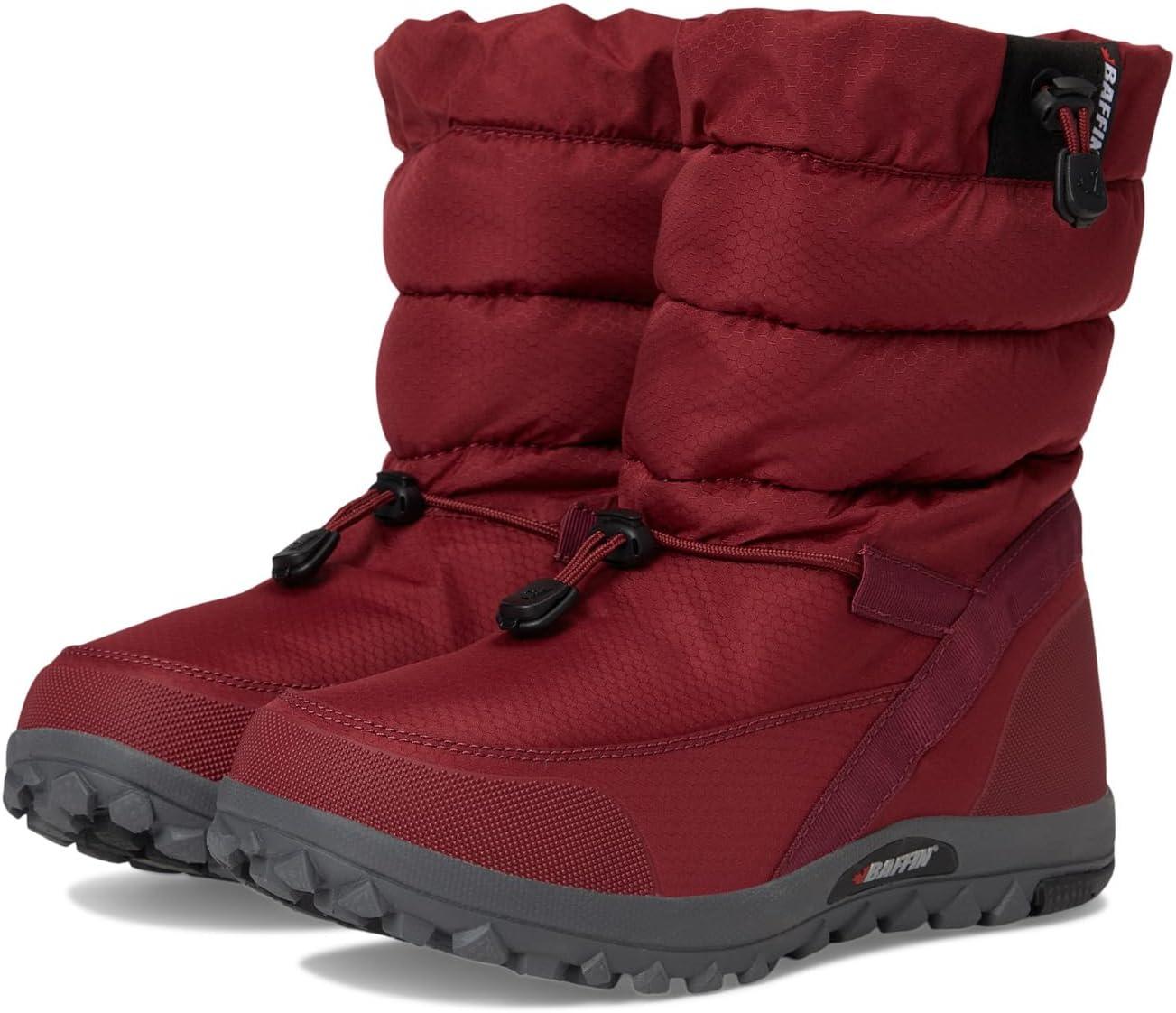 image:imageBaffin Womens CLOUD LOW Waterproof Breathable Lightweight Winter SlipResistant MidHigh Boots for Hiking amp Casual WearCrimson Red