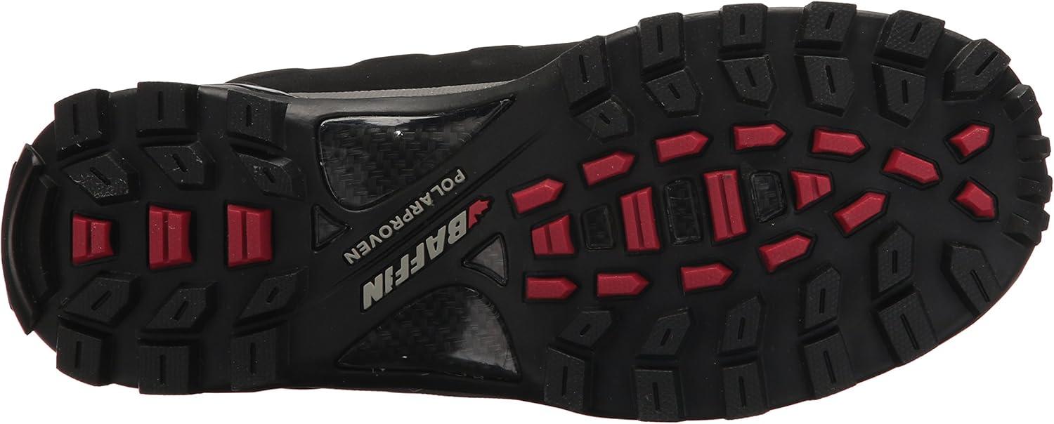 image:imageBaffin Womens HIKE Mid Waterproof Insulated Lightweight TundraRated Cold Weather Boots for Hiking Trekking amp CampingBlackRed